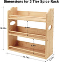 Bamboo Spice Rack Organizer