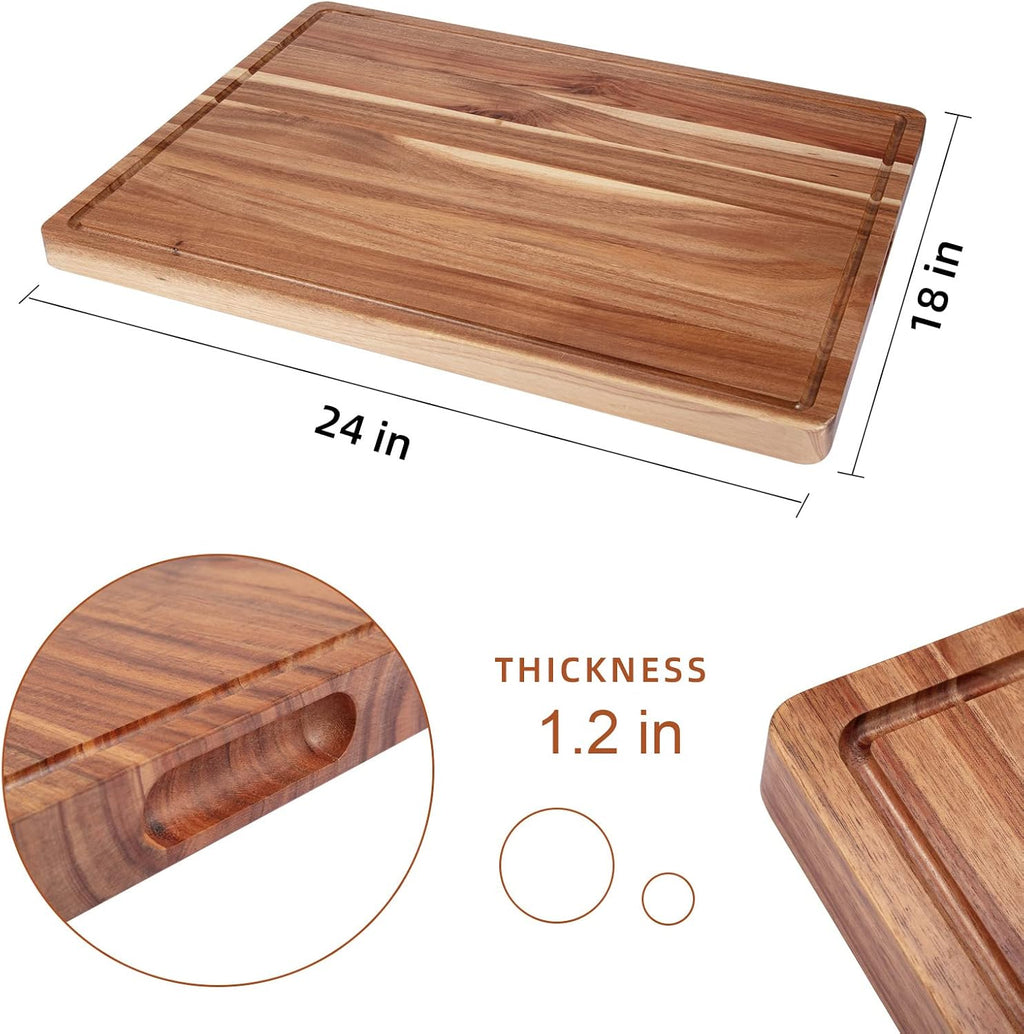 Non-Slip Acacia Wood Cutting Board