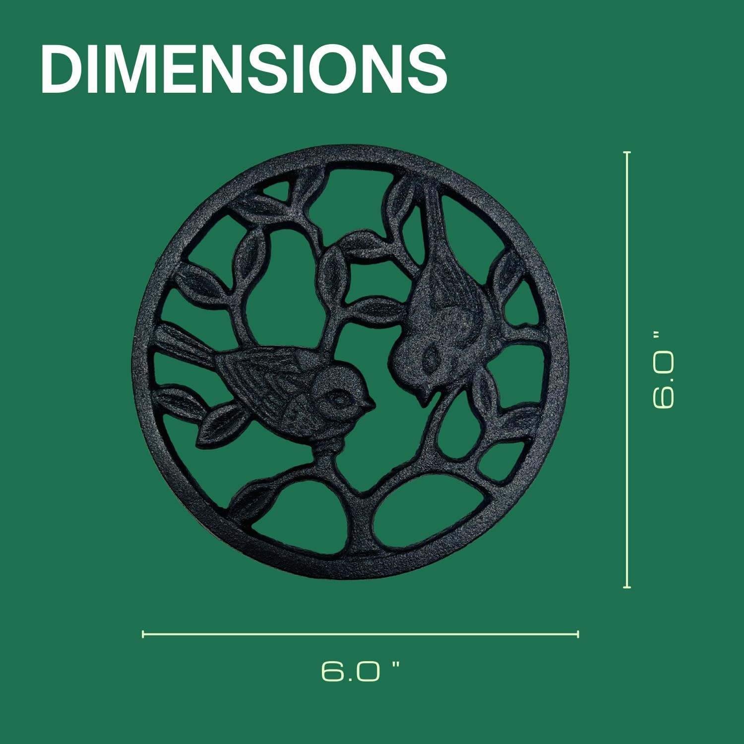 Cast Iron Trivet Set (3-Pack)