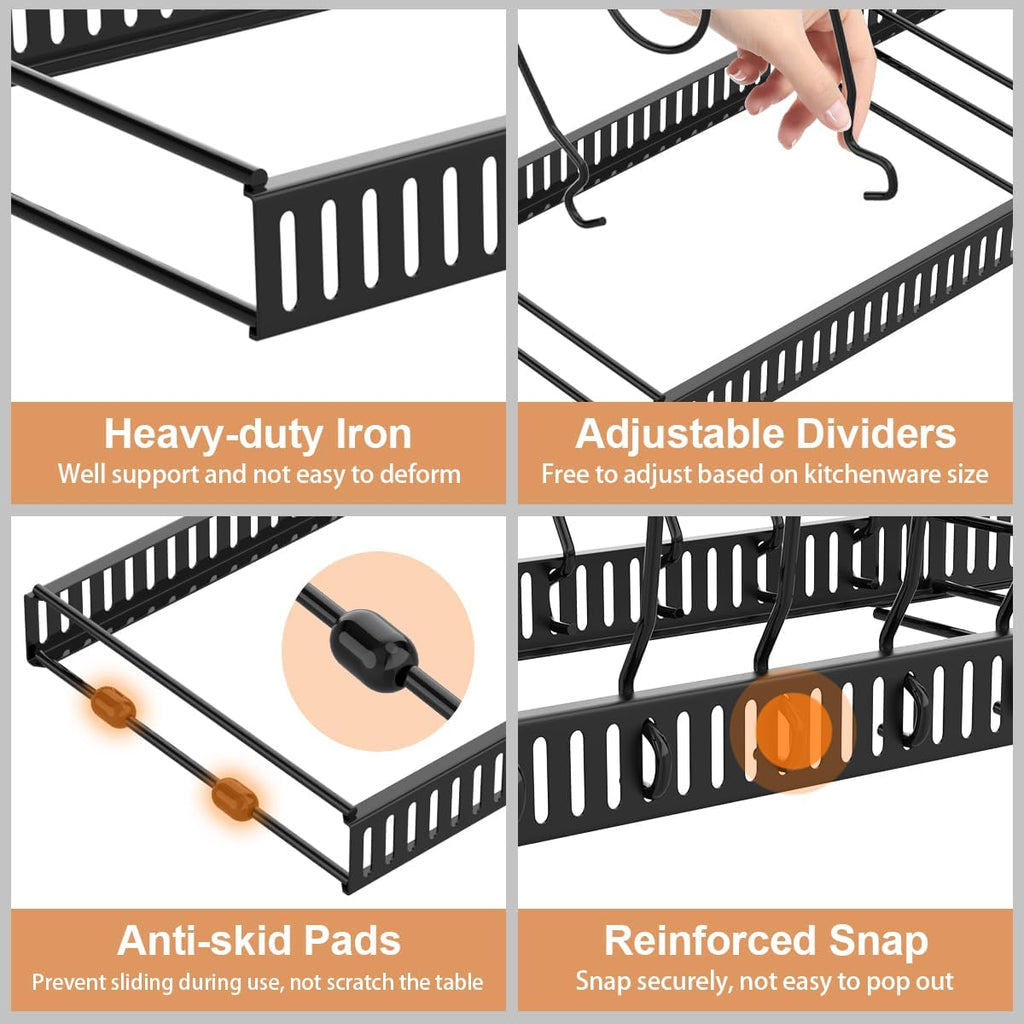 Adjustable Pot Lid Organizer